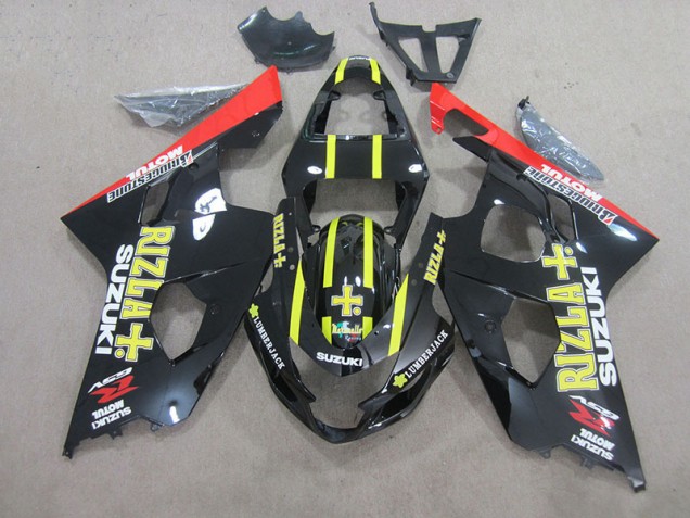 Inexpensive 2004-2005 Black Yellow Rizla Suzuki GSXR750 Bike Fairing