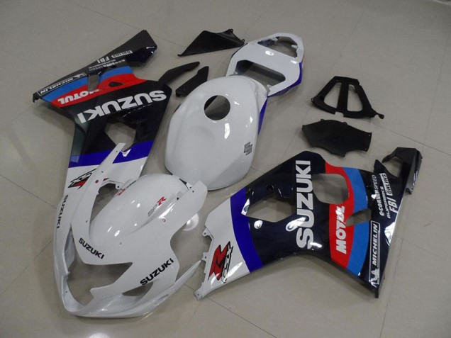 Inexpensive 2004-2005 Wite Blue Motul Suzuki GSXR750 Motorcycle Bodywork Inexpensive 2004-2005 Wite Blue Motul Suzuki GSXR750 Motorcycle Bodywork
