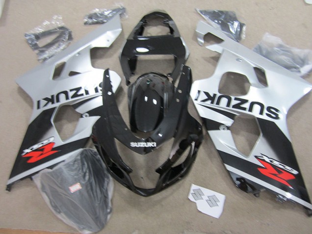 Inexpensive 2004-2005 Black White Suzuki GSXR750 Motorbike Fairing Kits Inexpensive 2004-2005 Black White Suzuki GSXR750 Motorbike Fairing Kits
