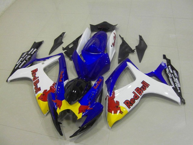 Inexpensive 2006-2007 Blue White Red Bull Suzuki GSXR750 Motorcyle Fairings Inexpensive 2006-2007 Blue White Red Bull Suzuki GSXR750 Motorcyle Fairings