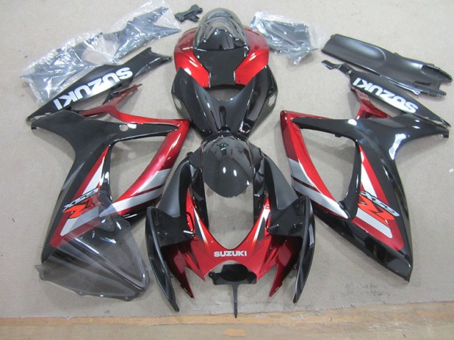 Inexpensive 2006-2007 Black Red Suzuki GSXR750 Motorcycle Fairing Inexpensive 2006-2007 Black Red Suzuki GSXR750 Motorcycle Fairing