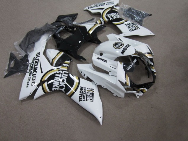 Inexpensive 2011-2021 White Lucky Strike Black Motul Suzuki GSXR750 Bike Fairings Inexpensive 2011-2021 White Lucky Strike Black Motul Suzuki GSXR750 Bike Fairings