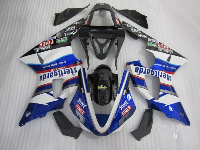 Inexpensive 2000-2001 Black White Blue Santander Yamaha YZF R1 Replacement Fairings Inexpensive 2000-2001 Black White Blue Santander Yamaha YZF R1 Replacement Fairings