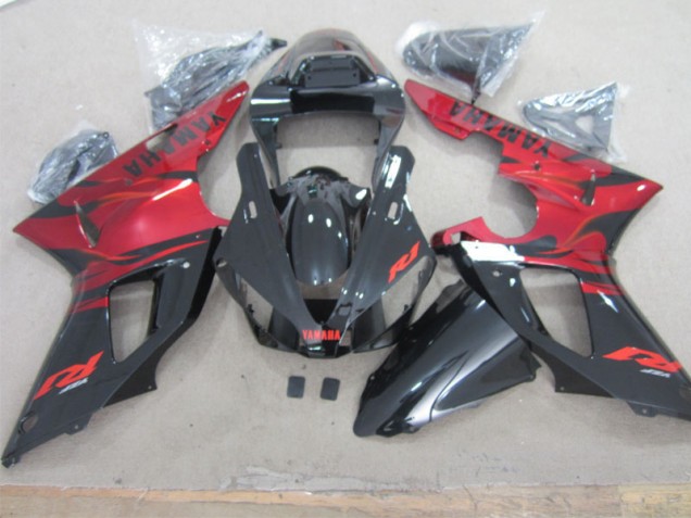 Inexpensive 2000-2001 Black Red Yamaha YZF R1 Motor Fairings