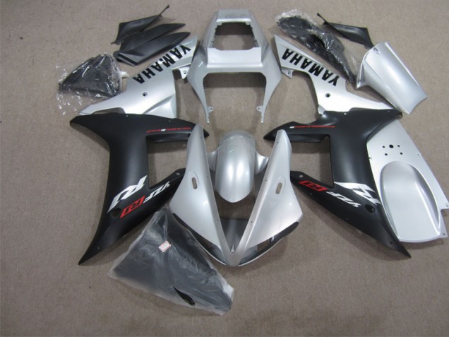 Inexpensive 2002-2003 Black Silver Yamaha YZF R1 Motorbike Fairing Kits Inexpensive 2002-2003 Black Silver Yamaha YZF R1 Motorbike Fairing Kits