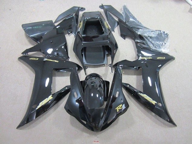 Inexpensive 2002-2003 Black Gold Decal Yamaha YZF R1 Motorcyle Fairings Inexpensive 2002-2003 Black Gold Decal Yamaha YZF R1 Motorcyle Fairings