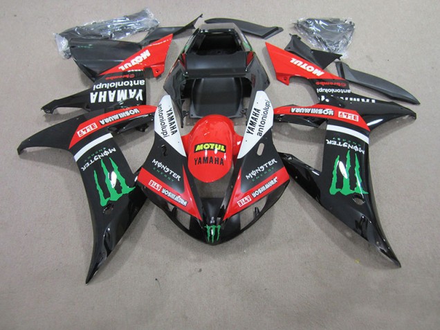 Inexpensive 2004-2006 Red White Black Motul Yamaha YZF R1 Motorcycle Fairing Inexpensive 2004-2006 Red White Black Motul Yamaha YZF R1 Motorcycle Fairing