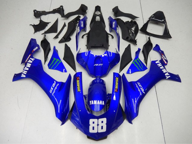 Inexpensive 2015-2019 Blue Monster 88 Yamaha YZF R1 Motorcycle Fairings Inexpensive 2015-2019 Blue Monster 88 Yamaha YZF R1 Motorcycle Fairings