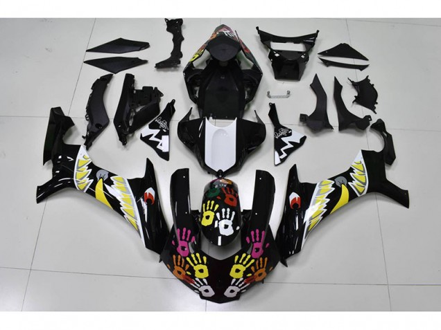 Inexpensive 2015-2019 Black White Yamaha YZF R1 Motorcylce Fairings Inexpensive 2015-2019 Black White Yamaha YZF R1 Motorcylce Fairings