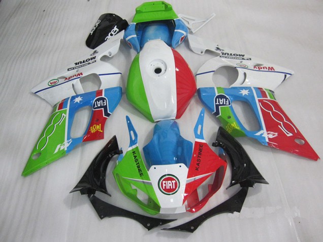 Inexpensive 1998-2002 Blue Red Fiat Kastinee Yamaha YZF R6 Motorcycle Fairings Kit Inexpensive 1998-2002 Blue Red Fiat Kastinee Yamaha YZF R6 Motorcycle Fairings Kit