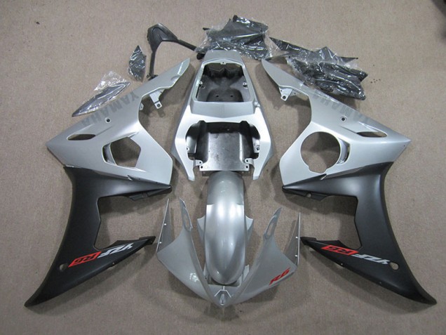 Inexpensive 2003-2005 Silver Black Yamaha YZF R6 Bike Fairing Inexpensive 2003-2005 Silver Black Yamaha YZF R6 Bike Fairing