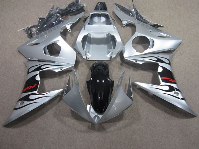 Inexpensive 2003-2005 Silver Black Red Decal Yamaha YZF R6 Motorbike Fairing