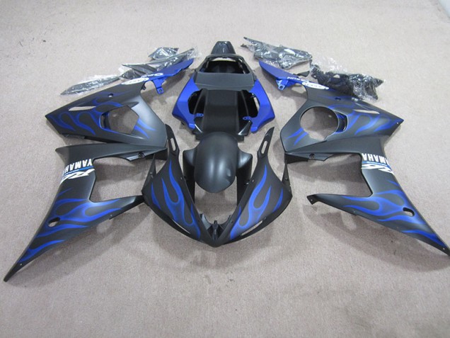 Inexpensive 2003-2005 Black Blue Flame Yamaha YZF R6 Moto Fairings Inexpensive 2003-2005 Black Blue Flame Yamaha YZF R6 Moto Fairings