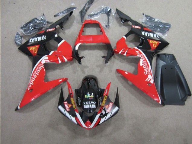 Inexpensive 2003-2005 Red Black Santander Yamaha YZF R6 Motorcycle Replacement Fairings Inexpensive 2003-2005 Red Black Santander Yamaha YZF R6 Motorcycle Replacement Fairings
