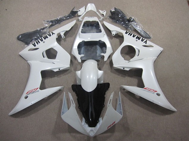 Inexpensive 2003-2005 White Yamaha YZF R6 Bike Fairing Inexpensive 2003-2005 White Yamaha YZF R6 Bike Fairing