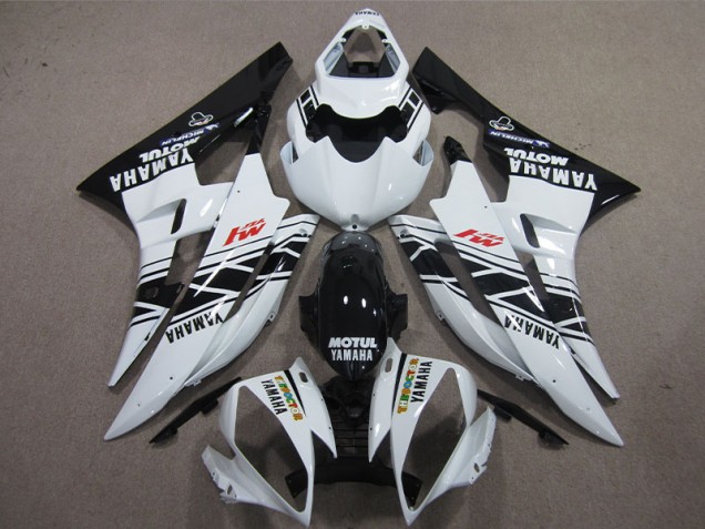 Inexpensive 2006-2007 Black White Motul Yamaha YZF R6 Bike Fairings Inexpensive 2006-2007 Black White Motul Yamaha YZF R6 Bike Fairings