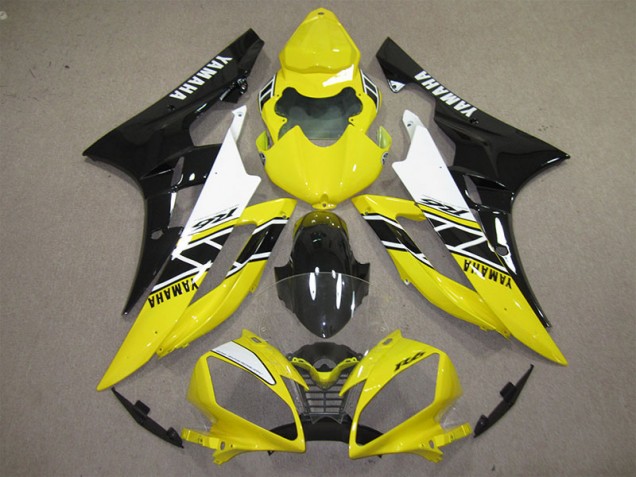 Inexpensive 2006-2007 Yellow Black Decal Yamaha YZF R6 Motorcycle Fairings Kits Inexpensive 2006-2007 Yellow Black Decal Yamaha YZF R6 Motorcycle Fairings Kits