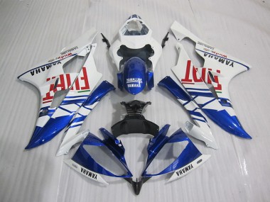 Inexpensive 2006-2007 Blue White Fiat Yamaha YZF R6 Motorcyle Fairings