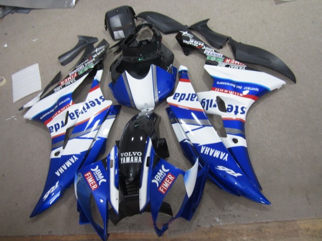 Inexpensive 2006-2007 White Blue Sterilgarda Volvo Yamaha YZF R6 Motorcylce Fairings Inexpensive 2006-2007 White Blue Sterilgarda Volvo Yamaha YZF R6 Motorcylce Fairings