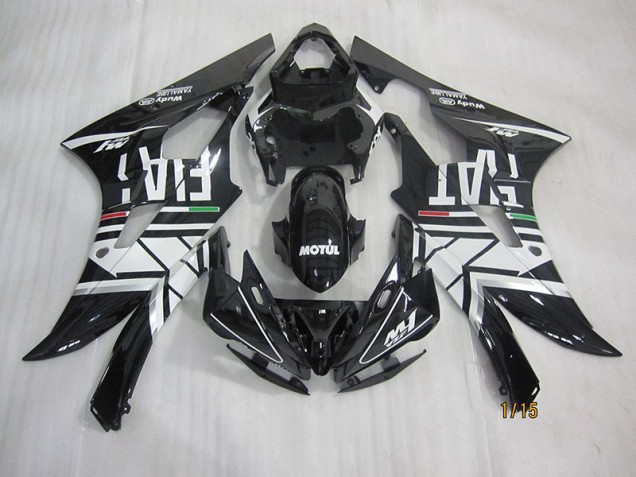 Inexpensive 2006-2007 Black White Motul Fiat Yamaha YZF R6 Motorcycle Fairings Inexpensive 2006-2007 Black White Motul Fiat Yamaha YZF R6 Motorcycle Fairings