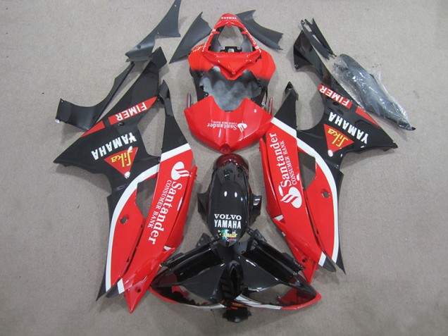 Inexpensive 2008-2016 Black Red White Santander Yamaha YZF R6 Bike Fairings Inexpensive 2008-2016 Black Red White Santander Yamaha YZF R6 Bike Fairings
